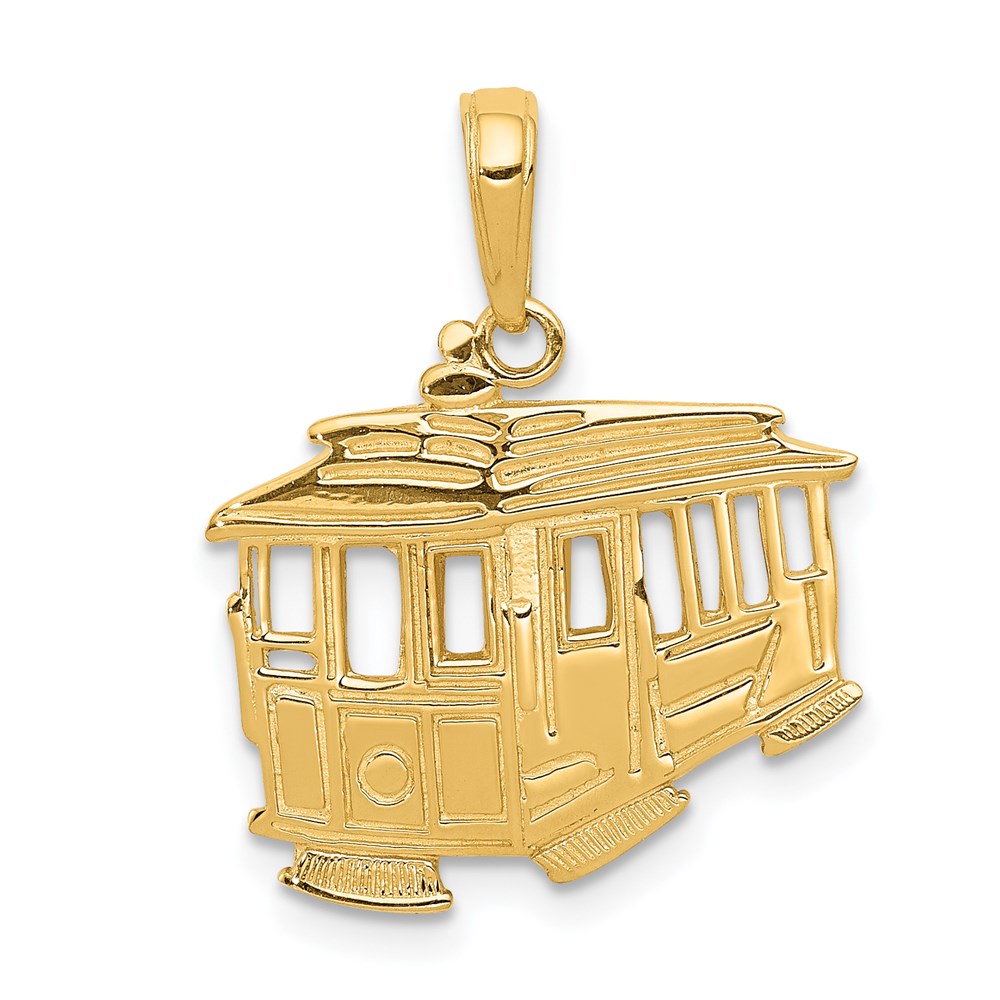 K2787.jpg 14k Cable Car Pendant - Image 1