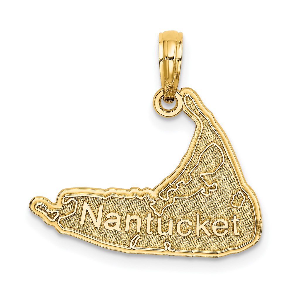 K2793.jpg 14k NANTUCKET Map Charm - Image 1