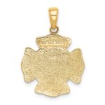 14k Fire Department FD St. Florian Badge Pendant - Image 3