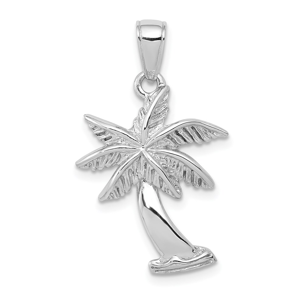 K2892W.jpg 14k White Gold Palm Tree Pendant - Image 1