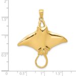 14k Large Manta Ray Pendant - Image 4