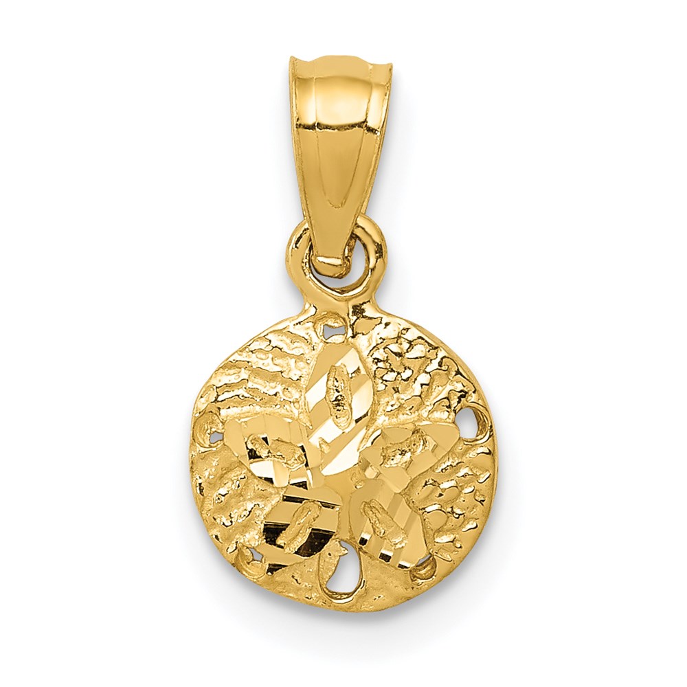 K2932.jpg 14K Sand Dollar Pendant - Image 1
