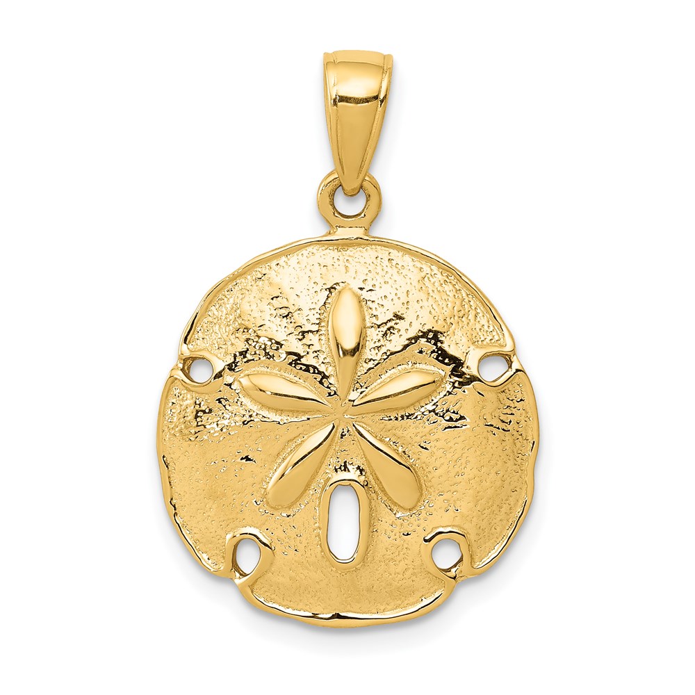 K2938.jpg 14k Sand Dollar Pendant - Image 1
