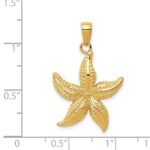 14k Textured Starfish Pendant - Image 4