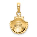 14k Scallop Shell Pendant - Image 3