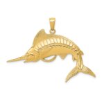 14k Large Marlin Pendant
