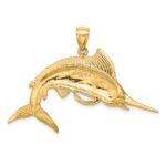 14k Large Marlin Pendant - Image 3
