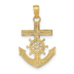 14k Mariner's Cross Pendant - Image 3
