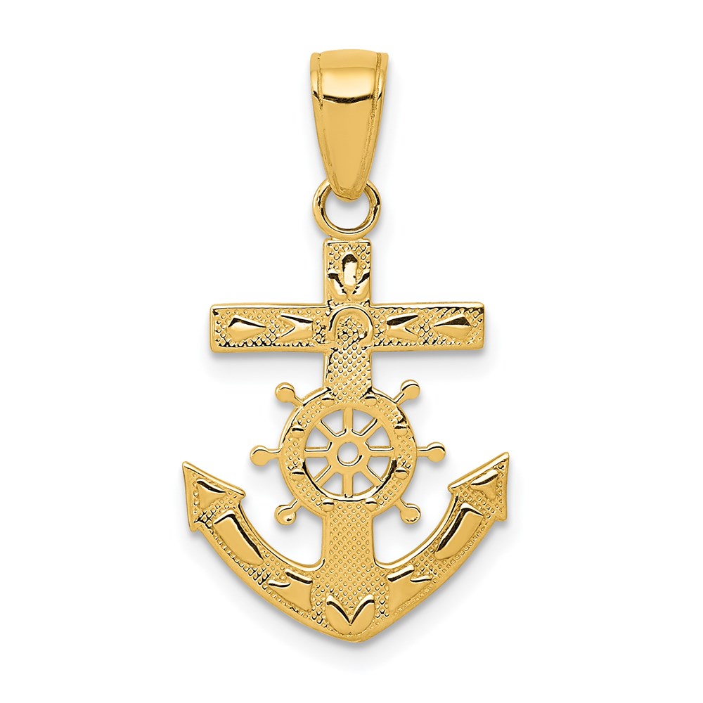 K3076.jpg 14k Mariner's Cross Pendant - Image 1