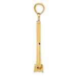 14K 3-D Fluke-Style Anchor with Moveable Fins Pendant - Image 2