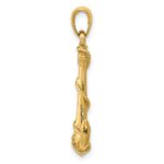 14K 3-D Anchor with Rope Pendant - Image 2
