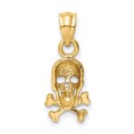 14K Skull and Cross Bones Pendant - Image 3