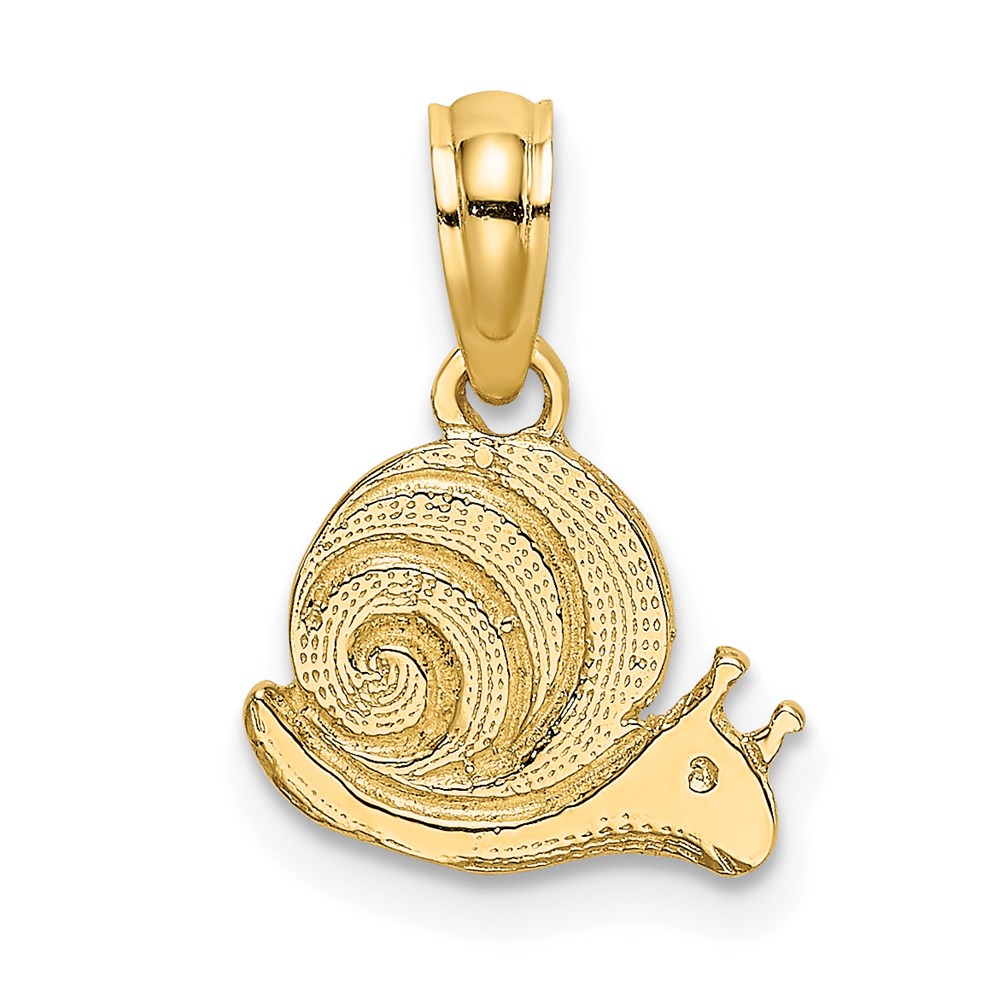 K3175.jpg 14k Textured Mini Snail Charm - Image 1