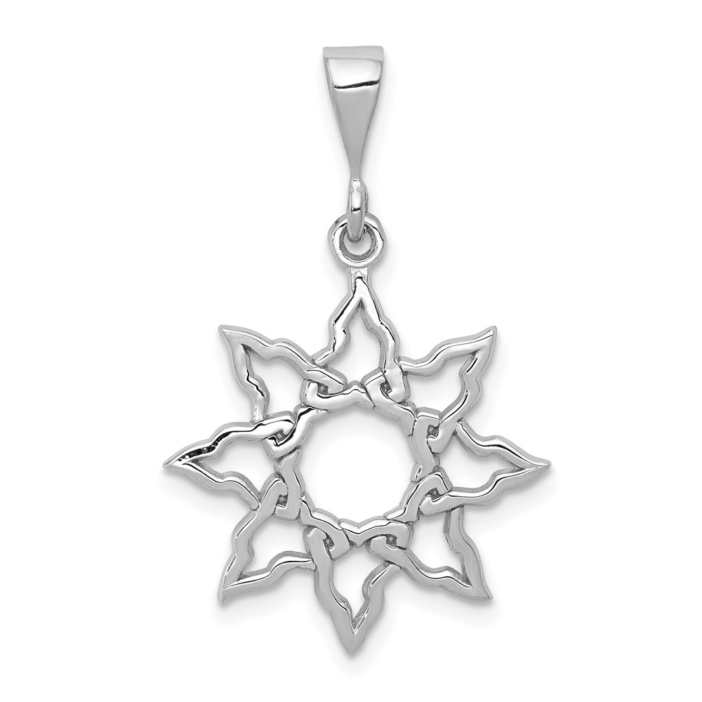 K3198.jpg 14k White Gold Sun Charm - Image 1