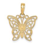 14K Cut-out Butterfly Large Pendant - Image 4