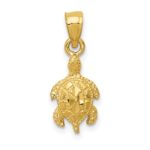 14K Turtle Pendant