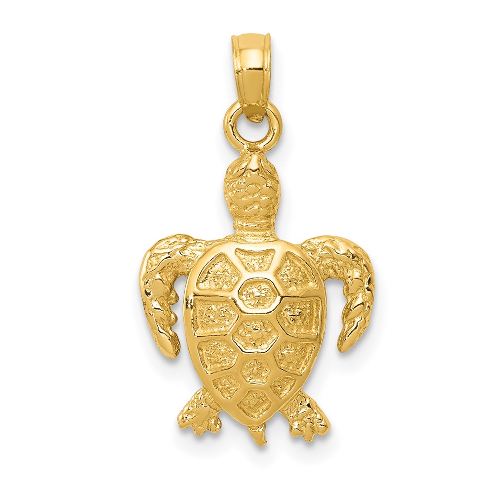 K3309.jpg 14k Sea Turtle Pendant - Image 1