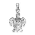 14K White Gold Sea Turtle Charm - Image 4
