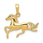 14k Jumping Horse Pendant