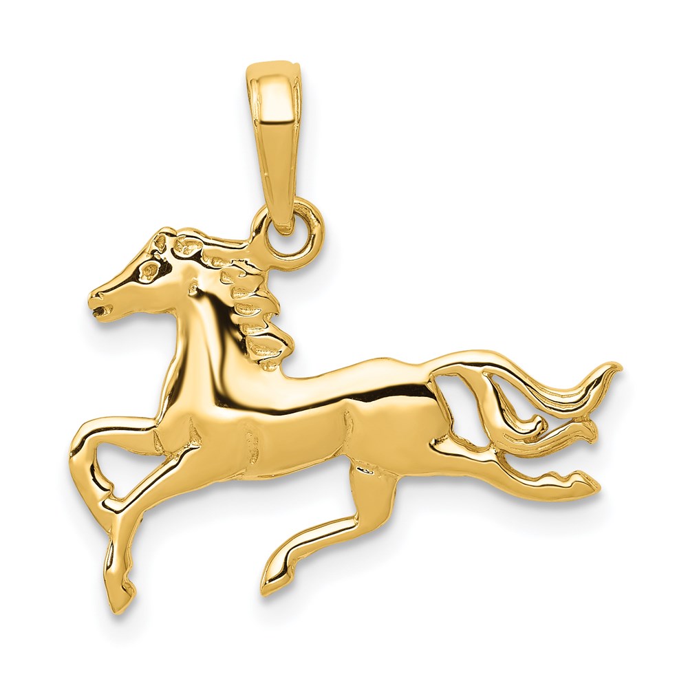 K3338.jpg 14k Jumping Horse Pendant - Image 1