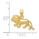14K Diamond-cut Lion Pendant - Image 4