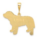 14k Textured Labrador Dog Pendant - Image 3
