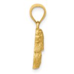14K Satin Diamond-cut Shih Tzu Dog Pendant - Image 2