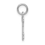 14K White Gold Key Letter G Initial Charm - Image 2