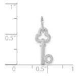 14K White Gold Key Letter O Initial Charm - Image 3
