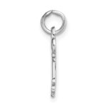 14K White Gold Key Letter S Initial Charm - Image 2