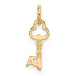 14k Key Letter A Initial Charm - Image 3