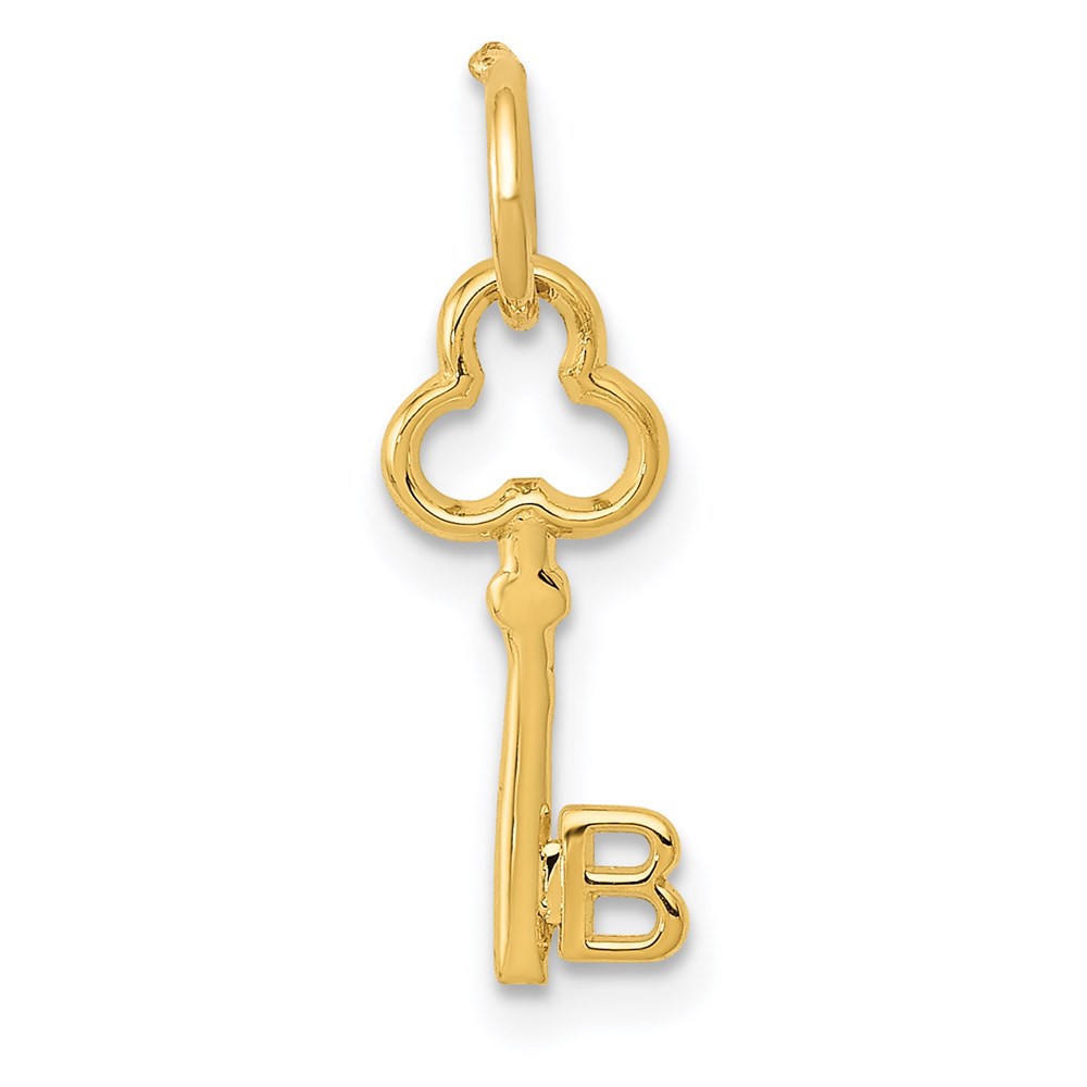 K3442B.jpg 14k Key Letter B Initial Charm - Image 1