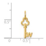 14k Key Letter W Initial Charm - Image 3