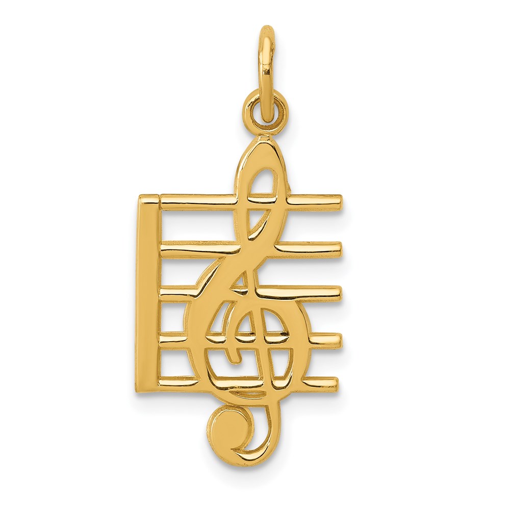 K3503.jpg 14k Musical Staff Charm - Image 1