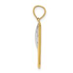 14k and White Rhodium Golf Club and Ball Pendant - Image 2