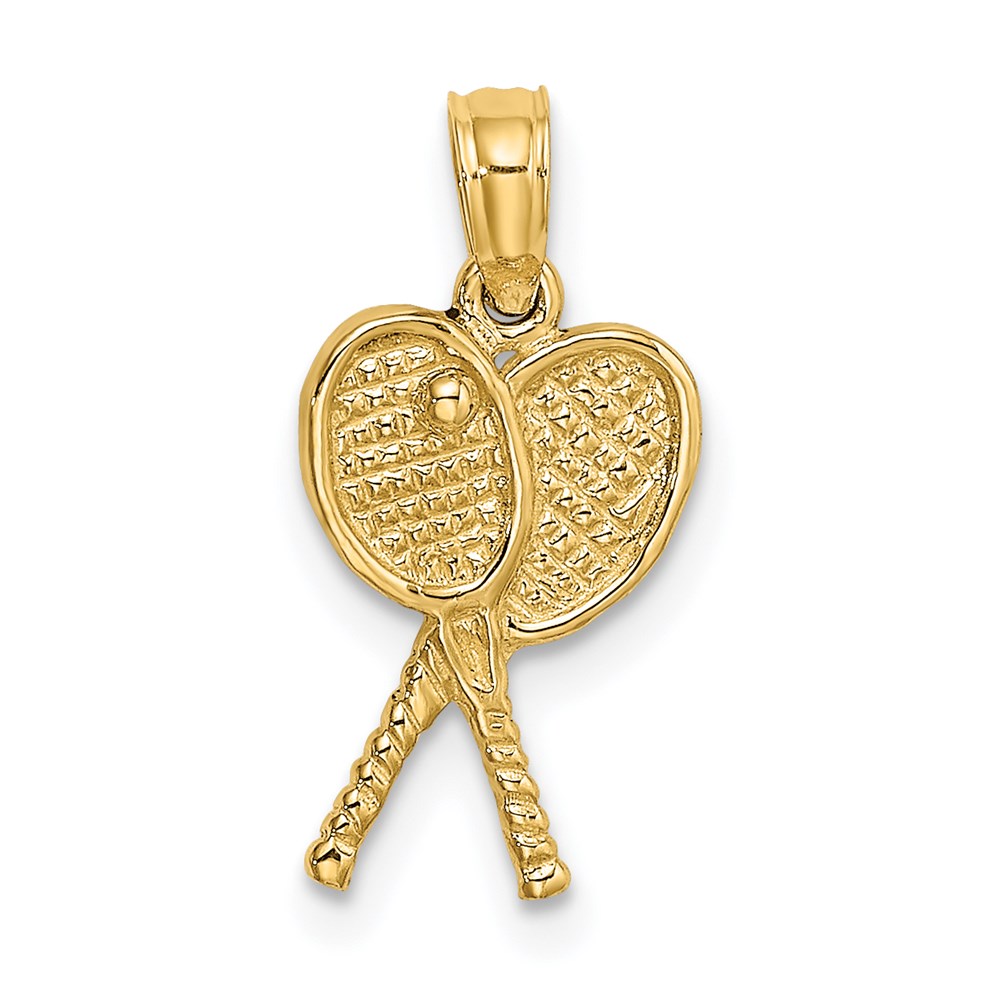 K3568.jpg 14k Tennis Racquets Charm - Image 1