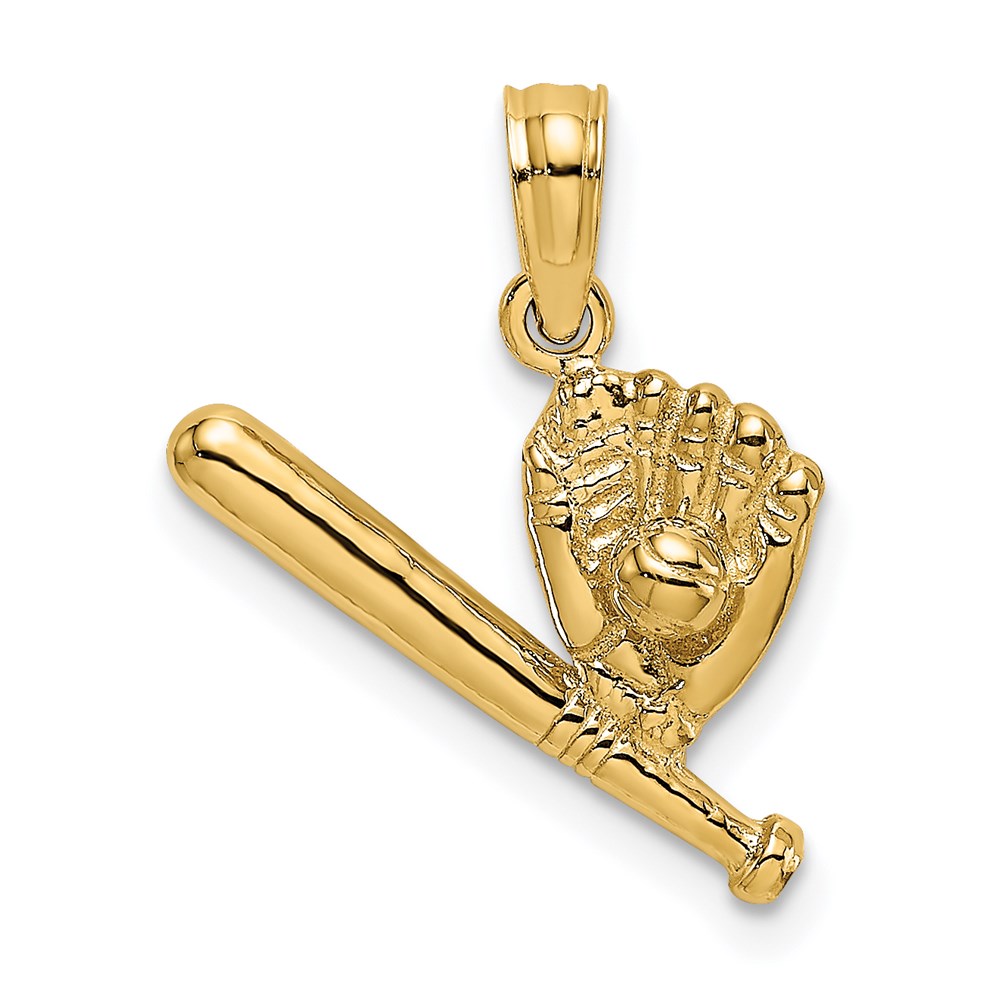 K3572.jpg 14K Baseball/Bat/Glove Charm - Image 1