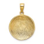 14k Large Domed Soccer Ball Pendant - Image 3