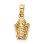 14k Mini Basketball with Net Charm - Image 4