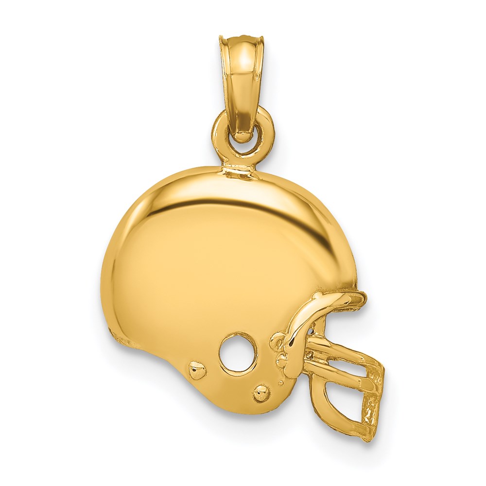 K3604.jpg 14k Football Helmet Pendant - Image 1
