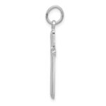 14k White Gold Cross Pendant - Image 2