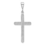 14k White Gold Cross Pendant - Image 3