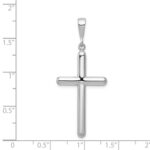 14k White Gold Cross Pendant - Image 4