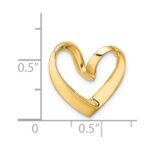14K Polished Spiral Heart Chain Slide - Image 4