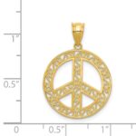 14k Filigree Peace Sign Pendant - Image 3