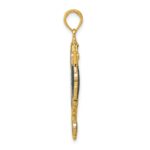 14K 3-D Blue Enameled Seahorse Pendant - Image 2