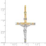 14k Two-tone Crucifix Pendant - Image 3