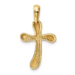 14k Polished Freeform Cross Pendant - Image 3