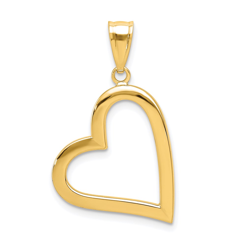 K4664.jpg 14K Polished Crooked Heart Pendant - Image 1