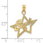 14k SWEET 16 Star Charm - Image 3